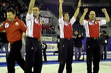 Swiss Team has won the mens final,  , European Curling Championship 2006, Eishalle St. Jakob (Joggeli), Basel, Switzerland, Indoor, Curling, Sport
