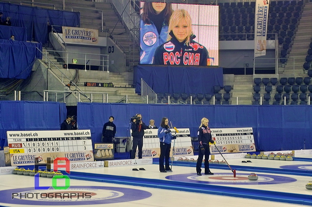 Ladies final: Russia vs. Italy, Score - 9:4, European Curling Championship 2006, Basel, Switzerland, Indoor, Curling, Sport, img23052.jpg