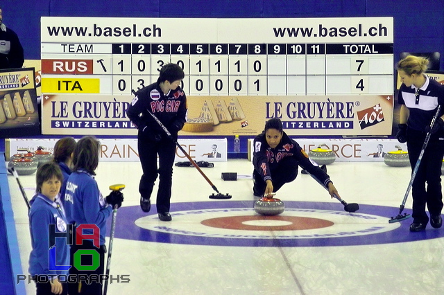 Ladies final: Russia vs. Italy, Score - 9:4, European Curling Championship 2006, Basel, Switzerland, Indoor, Curling, Sport, img23101.jpg