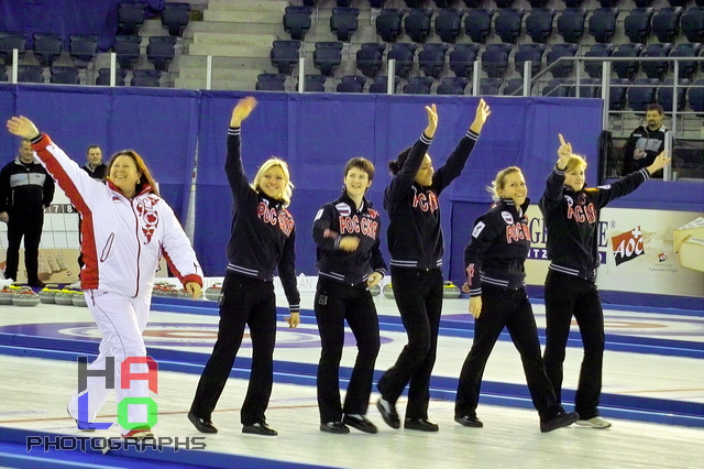 Russian Team has won the ladies final (9:4),  , European Curling Championship 2006, Basel, Switzerland, Indoor, Curling, Sport, img23184.jpg