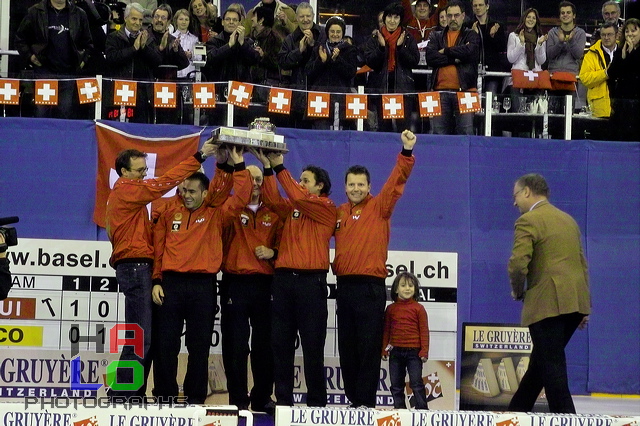 Swiss Team has won the mens final,  , European Curling Championship 2006, Basel, Switzerland, Indoor, Curling, Sport, img23544.jpg