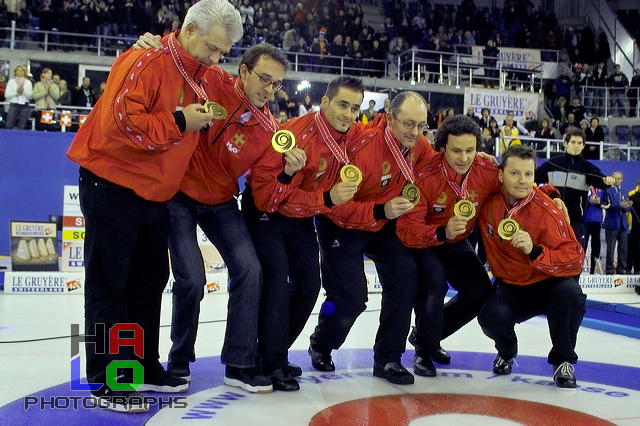 Swiss Team has won the mens final,  , European Curling Championship 2006, Basel, Switzerland, Indoor, Curling, Sport, img23559.jpg