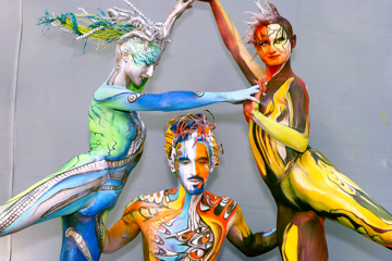 2007, Body Art, Bodypainting, Festival, In the year 2525, Jahr, Jahreszeit, Menschen und Aktivitäten, Sommer, Veranstaltung, WBF 2007