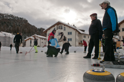 Curling, Engadin, Giandaplatta, Graubünden, Sils, Sport, Switzerland, Winter, Spiel Impression am 1. Spieltag