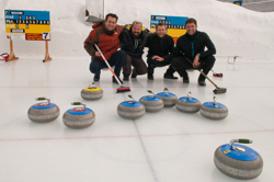 Curling, Engadin, Giandaplatta, Graubünden, Sils, Sport, Switzerland, Winter, indexpage, Eine Achterhütte