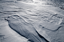 Snowdrift Formations, Wind sculpted snow fields. Abstract Formation, Engadin, Graubünden, Sils / Segl, Sils/Segl Baselgia, Snow, Switzerland, Waves of Ice, Winter