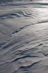 , Windblown snow drifts created icy waves. Abstract Formation, Engadin, Graubünden, Snow, Switzerland, Waves of Ice, Winter