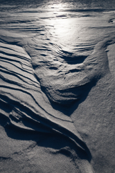 , Wind sculpted snow fields. Abstract Formation, Engadin, Graubünden, Snow, Switzerland, Waves of Ice, Winter