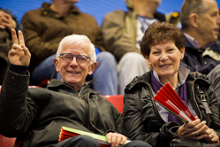 Curling, Sport, World Men's Chamionship, Happy Spectators, Urs und Mary Schwald