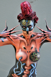Body Painting, Body Art, Brush and Sponge / Final / Artist: Sophie Fauquet, France