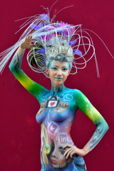 Body Painting, Body Art, Airbrush / Final / Artist: Flavio Bosco, Italy