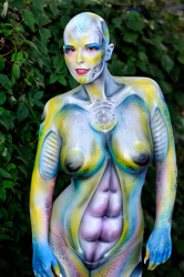 Body Painting, Body Art, on stage, Airbrush / Final / Artist: Robert Lechner, Germany