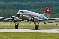 Engiadina Classics 2008, Swissair DC-3, private, aircraft, airshow, Airport, Samedan, SWITZERLAND