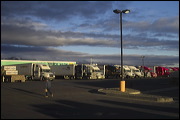 A 3 Day-Drive from Reno to Vail, Humming Trucks camping at Fuel Station, Wadsworth, United States of America,  