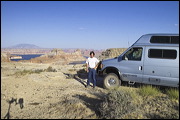 Big Blue and myself, BB has been very good to me., Big Water, United States of America, Lake Powell, Page, Ramona Mesa, Big Water, Sunset, Big Blue