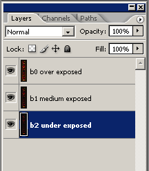 renamed Layers in Photoshop