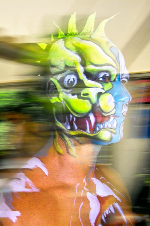 Art, Aufführung, Bodypainting, Color, Colors, Colour, Colours, Contest, Event, Farbe, Festival, Kunst, Körperbemalung, Körpermalerei, Modelle, Models, Model, Performance, Schminkkunst, Stage, Veranstaltung, Vorführung, WEB, Wettbewerb, Flash study of Gabi von der Linnepe's model