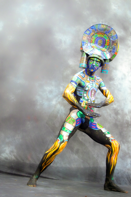 Art, Aufführung, Bodypainting, Color, Colors, Colour, Colours, Contest, Event, Farbe, Festival, Kunst, Körperbemalung, Körpermalerei, Modelle, Models, Model, Performance, Schminkkunst, Stage, Veranstaltung, Vorführung, WEB, Wettbewerb, Model of Bela Volen presenting himself in the photoarea
