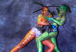 Art, Aufführung, Bodypainting, Color, Colors, Colour, Colours, Contest, Event, Farbe, Festival, Kunst, Körperbemalung, Körpermalerei, Modelle, Models, Model, Performance, Schminkkunst, Stage, Veranstaltung, Vorführung, WEB, Wettbewerb, The duett model of Bert and Linda Verstappen