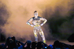 Art, Aufführung, Bodypainting, Color, Colors, Colour, Colours, Contest, Event, Farbe, Festival, Kunst, Körperbemalung, Körpermalerei, Modelle, Models, Model, Performance, Schminkkunst, Stage, Veranstaltung, Vorführung, WEB, Wettbewerb, The model Joe Drobar on stage