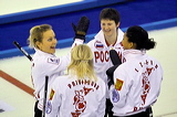 Switzerland vs. Russia, Kick-off, European Curling Championship 2006, Eishalle St. Jakob (Joggeli), Basel, Switzerland, Indoor, Curling, Sport