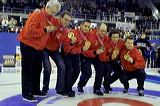 Swiss Team has won the mens final,  , European Curling Championship 2006, Eishalle St. Jakob (Joggeli), Basel, Switzerland, Indoor, Curling, Sport