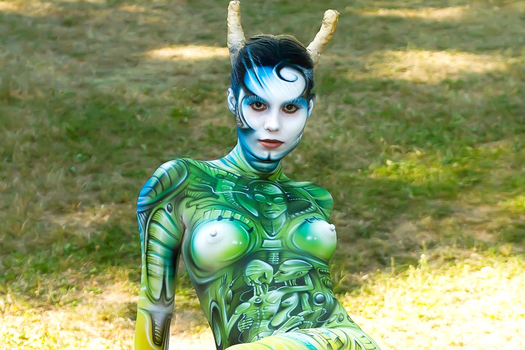 2007, Body Art, Bodypainting, Festival, In the year 2525, Jahr, Jahreszeit, Menschen und Aktivitäten, Sommer, Veranstaltung, WBF 2007