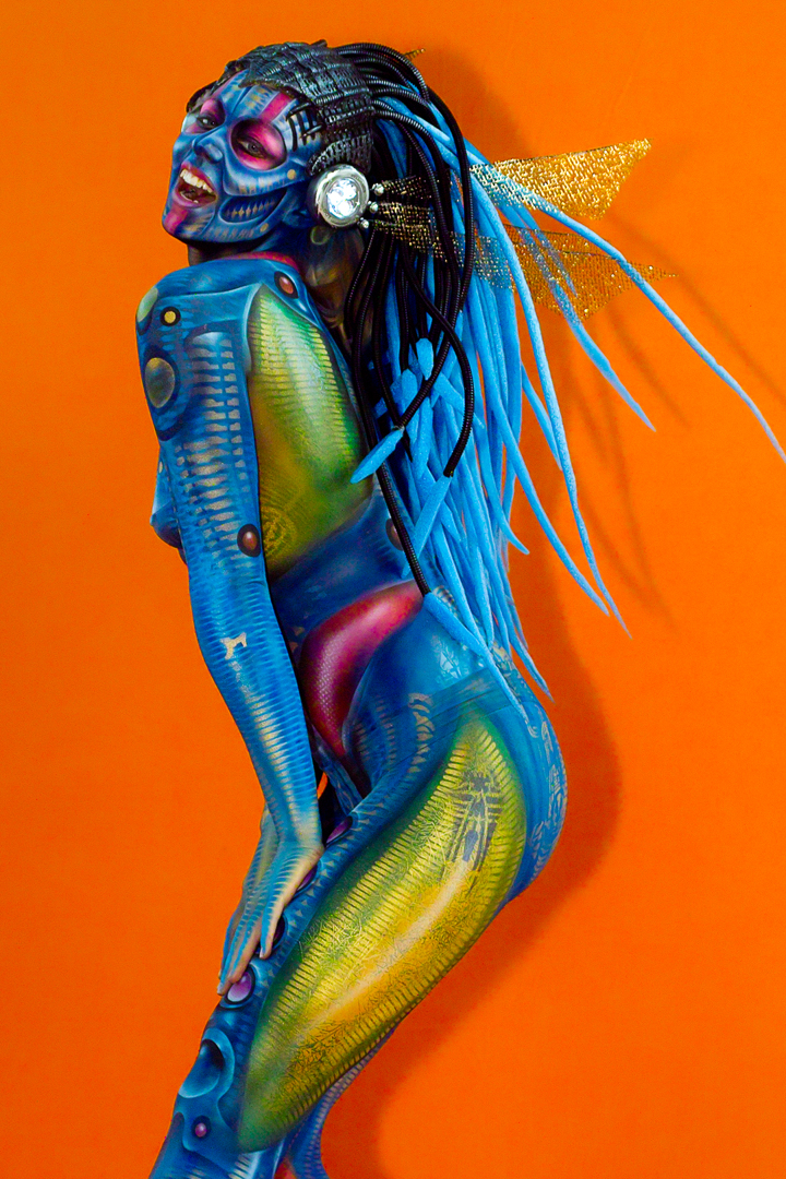 2007, Body Art, Bodypainting, Festival, In the year 2525, Jahr, Jahreszeit, Menschen und Aktivitäten, Sommer, Veranstaltung, WBF 2007