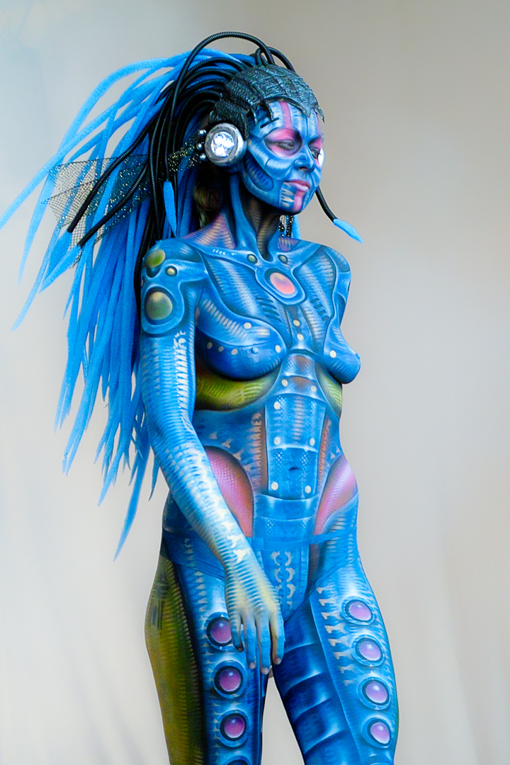 2007, Aufführung, Body Art, Bodypainting, Bühne, Festival, In the year 2525, Jahr, Jahreszeit, Kunst, Menschen und Aktivitäten, Sommer, Veranstaltung, WBF 2007, Zivilisation