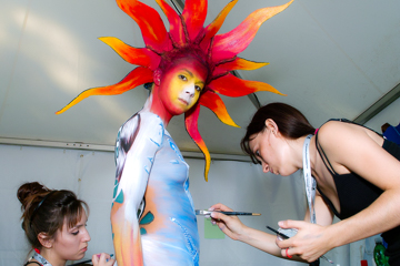 2007, Body Art, Bodypainting, Festival, In the year 2525, Jahr, Jahreszeit, Künstler, Menschen und Aktivitäten, Sommer, Stylist, Stylist und Modell, Veranstaltung, WBF 2007