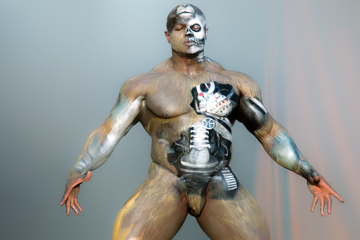 2007, Aufführung, Body Art, Bodypainting, Bühne, Festival, In the year 2525, Jahr, Jahreszeit, Kunst, Menschen und Aktivitäten, Sommer, Veranstaltung, WBF 2007, Zivilisation