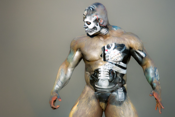 2007, Aufführung, Body Art, Bodypainting, Bühne, Festival, In the year 2525, Jahr, Jahreszeit, Kunst, Menschen und Aktivitäten, Sommer, Veranstaltung, WBF 2007, Zivilisation