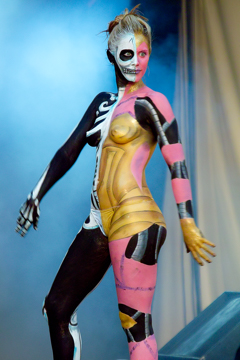 2007, Aufführung, Body Art, Bodypainting, Bühne, Festival, In the year 2525, Jahr, Jahreszeit, Kunst, Menschen und Aktivitäten, Sommer, Veranstaltung, WBF 2007, Zivilisation