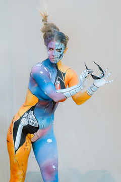 2007, Aufführung, Body Art, Bodypainting, Bühne, Festival, In the year 2525, Jahr, Jahreszeit, Kunst, Menschen und Aktivitäten, Sommer, Veranstaltung, WBF 2007, Zivilisation