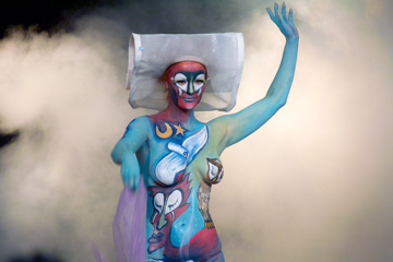 2007, Aufführung, Body Art, Bodypainting, Bühne, Festival, In the year 2525, Jahr, Jahreszeit, Kunst, Menschen und Aktivitäten, Sommer, Veranstaltung, WBF 2007, Zivilisation