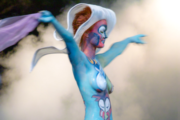 2007, Aufführung, Body Art, Bodypainting, Bühne, Festival, In the year 2525, Jahr, Jahreszeit, Kunst, Menschen und Aktivitäten, Sommer, Veranstaltung, WBF 2007, Zivilisation