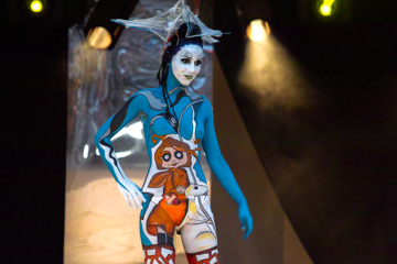2007, Aufführung, Body Art, Bodypainting, Bühne, Festival, In the year 2525, Jahr, Jahreszeit, Kunst, Menschen und Aktivitäten, Sommer, Veranstaltung, WBF 2007, Zivilisation