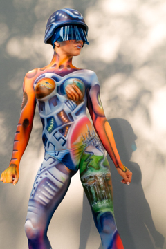 2007, Body Art, Bodypainting, Festival, In the year 2525, Jahr, Jahreszeit, Menschen und Aktivitäten, Sommer, Veranstaltung, WBF 2007