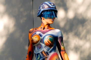 2007, Body Art, Bodypainting, Festival, In the year 2525, Jahr, Jahreszeit, Menschen und Aktivitäten, Sommer, Veranstaltung, WBF 2007