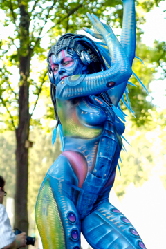 2007, Body Art, Bodypainting, Festival, In the year 2525, Jahr, Jahreszeit, Menschen und Aktivitäten, Sommer, Veranstaltung, WBF 2007