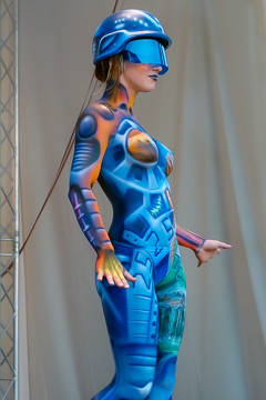 2007, Aufführung, Body Art, Bodypainting, Bühne, Festival, In the year 2525, Jahr, Jahreszeit, Kunst, Menschen und Aktivitäten, Sommer, Veranstaltung, WBF 2007, Zivilisation