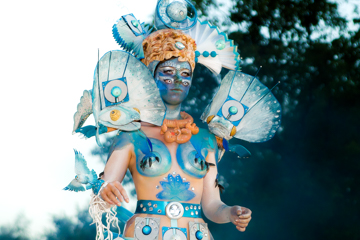 2007, Aufführung, Body Art, Bodypainting, Bühne, Festival, In the year 2525, Jahr, Jahreszeit, Kunst, Menschen und Aktivitäten, Sommer, Veranstaltung, WBF 2007, Zivilisation