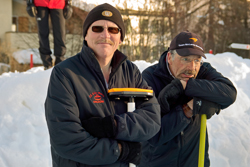 Curling, Openair, Giandaplatta, Filip Niggli und Bruno Meuli; Team Sils Niggli