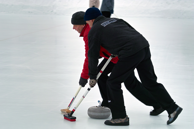 Curling, Meisterschaft, Openair, Sport, Winter, championships, outdoor recreation, recreation, sports & recreation, winter recreation, 38. Curling Open-Air Championships