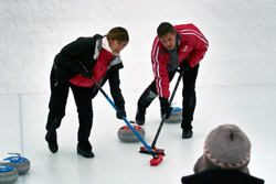 Curling, Meisterschaft, Openair, Sport, Winter, championships, outdoor recreation, recreation, sports & recreation, winter recreation, 38. Curling Open-Air Championships