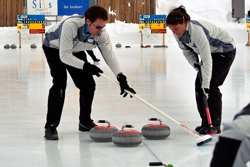 Curling, Meisterschaft, Openair, Sport, Winter, championships, outdoor recreation, recreation, sports & recreation, winter recreation, 38. Curling Open-Air Championships