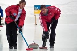 Curling, Meisterschaft, Openair, Sport, Winter, championships, outdoor recreation, recreation, sports & recreation, winter recreation, 38. Curling Open-Air Championships