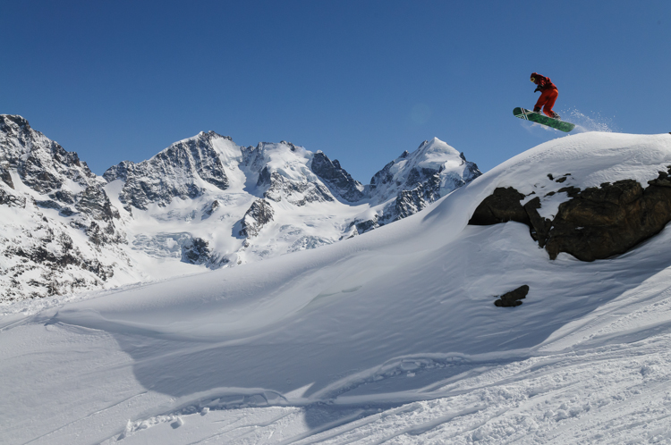 Free-Rider, Piz Corvatsch, snowboard