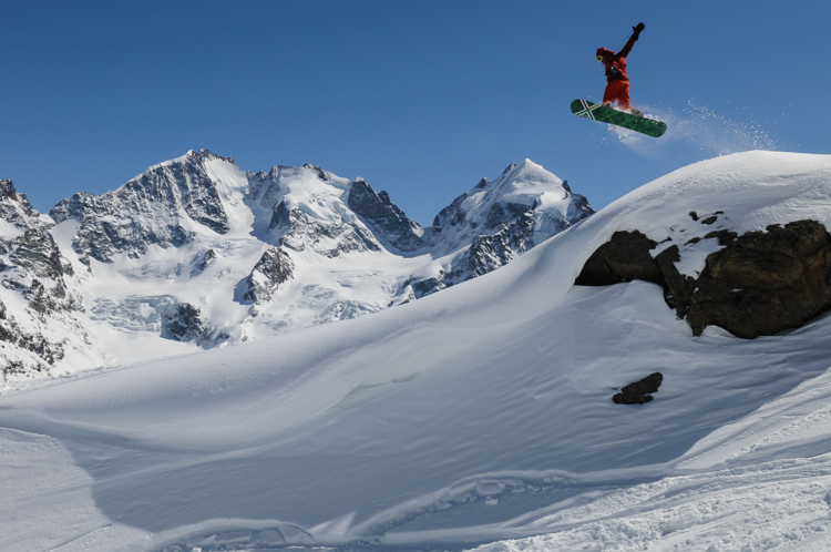 Free-Rider, Piz Corvatsch, snowboard