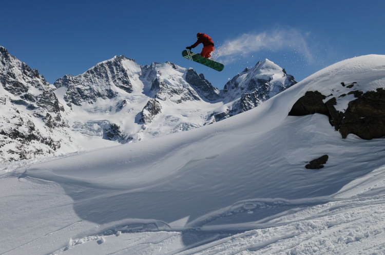 Free-Rider, Piz Corvatsch, snowboard